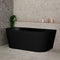 Avalon 1600mm Back to Wall Freestanding Bath, Matte Black