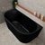 Avalon 1600mm Back to Wall Freestanding Bath, Matte Black