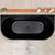 Avalon 1600mm Back to Wall Freestanding Bath, Matte Black
