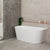 Avalon 1600mm Back to Wall Freestanding Bath, Matte White