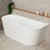 Avalon 1600mm Back to Wall Freestanding Bath, Matte White