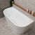 Avalon 1600mm Back to Wall Freestanding Bath, Matte White