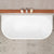 Avalon 1600mm Back to Wall Freestanding Bath, Matte White