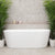 Avalon 1700mm Back to Wall Freestanding Bath, Gloss White