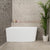 Avalon 1300mm Left Corner Freestanding Bath, Gloss White