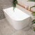 Avalon 1300mm Left Corner Freestanding Bath, Gloss White
