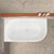 Avalon 1300mm Left Corner Freestanding Bath, Gloss White