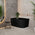 Avalon 1300mm Left Corner Freestanding Bath, Matte Black