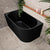Avalon 1300mm Left Corner Freestanding Bath, Matte Black