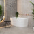 Avalon 1300mm Left Corner Freestanding Bath, Matte White