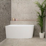 Avalon 1300mm Left Corner Freestanding Bath, Matte White