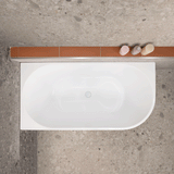 Avalon 1400mm Left Corner Freestanding Bath, Gloss White