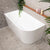 Avalon 1400mm Left Corner Freestanding Bath, Gloss White