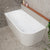 Avalon 1400mm Left Corner Freestanding Bath, Matte White
