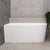 Avalon 1400mm Left Corner Freestanding Bath, Matte White *Clearance Stock*