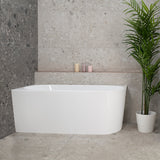 **CLEARANCE STOCK Avalon 1500mm Left Corner Freestanding Bath, Gloss White