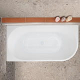 Avalon 1500mm Left Corner Freestanding Bath, Gloss White