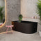 Avalon 1500mm Left Corner Freestanding Bath, Matte Black