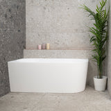 **CLEARANCE STOCK Avalon 1500mm Left Corner Freestanding Bath, Matte White
