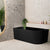 Avalon 1600mm Left Corner Freestanding Bath, Matte Black