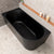 Avalon 1600mm Left Corner Freestanding Bath, Matte Black