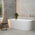 Avalon 1700mm Left Corner Freestanding Bath, Gloss White