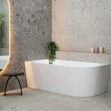 **CLEARANCE STOCK Avalon 1700mm Left Corner Freestanding Bath, Gloss White
