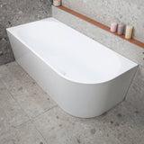 **CLEARANCE STOCK Avalon 1700mm Left Corner Freestanding Bath, Gloss White