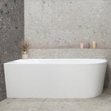**CLEARANCE STOCK Avalon 1700mm Left Corner Freestanding Bath, Gloss White