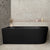 Avalon 1700mm Left Corner Freestanding Bath, Matte Black