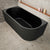Avalon 1700mm Left Corner Freestanding Bath, Matte Black