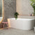 **CLEARANCE STOCK Avalon 1700mm Left Corner Freestanding Bath, Matte White