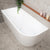Avalon 1700mm Left Corner Freestanding Bath, Matte White