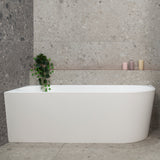 Avalon 1700mm Left Corner Freestanding Bath, Matte White