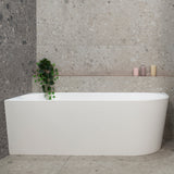 **CLEARANCE STOCK Avalon 1700mm Left Corner Freestanding Bath, Matte White