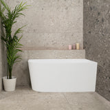 Avalon 1300mm Right Corner Freestanding Bath, Gloss White