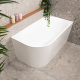 Avalon 1300mm Right Corner Freestanding Bath, Gloss White