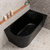 Avalon 1300mm Right Corner Freestanding Bath, Matte Black