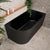 Avalon 1400mm Right Corner Freestanding Bath, Matte Black