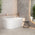 Avalon 1500mm Right Corner Freestanding Bath, Gloss White