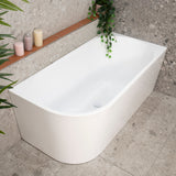 **CLEARANCE STOCK Avalon 1500mm Right Corner Freestanding Bath, Gloss White