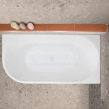 **CLEARANCE STOCK Avalon 1500mm Right Corner Freestanding Bath, Gloss White