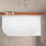 Avalon 1500mm Right Corner Freestanding Bath, Gloss White