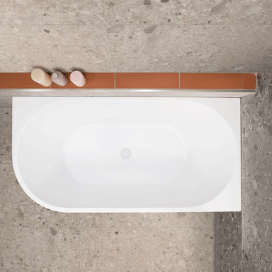**CLEARANCE STOCK Avalon 1500mm Right Corner Freestanding Bath, Matte White