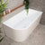 **CLEARANCE STOCK Avalon 1500mm Right Corner Freestanding Bath, Matte White