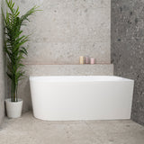**CLEARANCE STOCK Avalon 1500mm Right Corner Freestanding Bath, Matte White