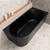 Avalon 1600mm Right Corner Freestanding Bath, Matte Black