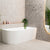 Avalon 1600mm Right Corner Freestanding Bath, Matte White