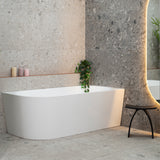 Avalon 1700mm Right Corner Freestanding Bath, Gloss White