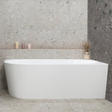 **CLEARANCE STOCK Avalon 1700mm Right Corner Freestanding Bath, Gloss White